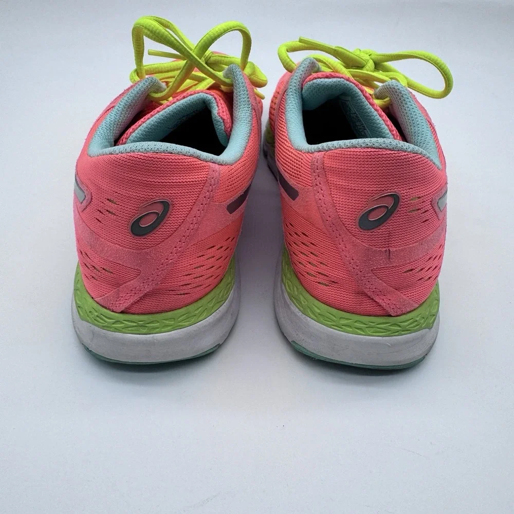 Asics Shoes Women 9.5 Low Top Lace Up Gym Orange Sneaker 33-FA Logo Run Cruise +
